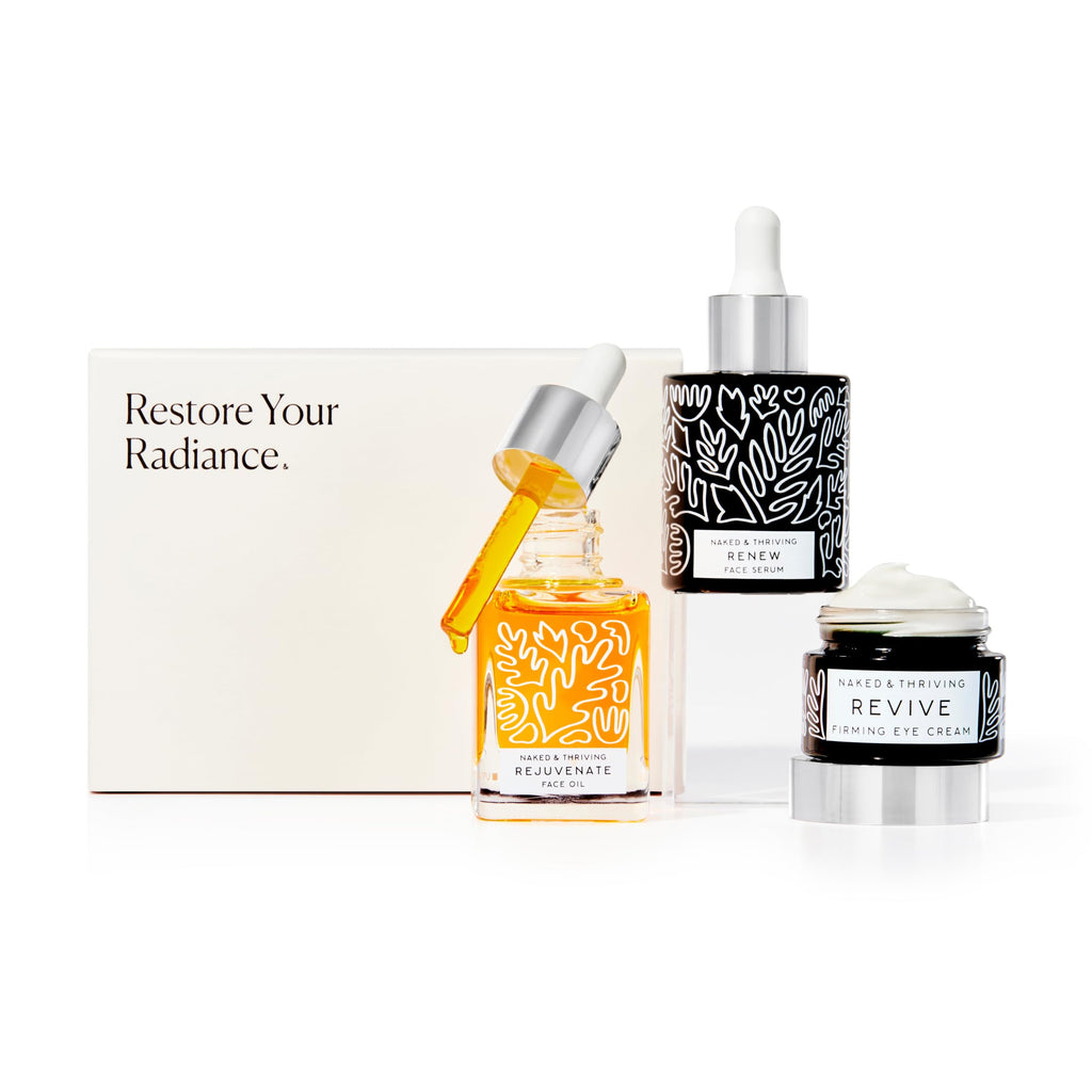 Naked & Thriving Restorative Night Routine | Renew Night Serum + Revive Eye Cream + Rejuvenate Face Oil