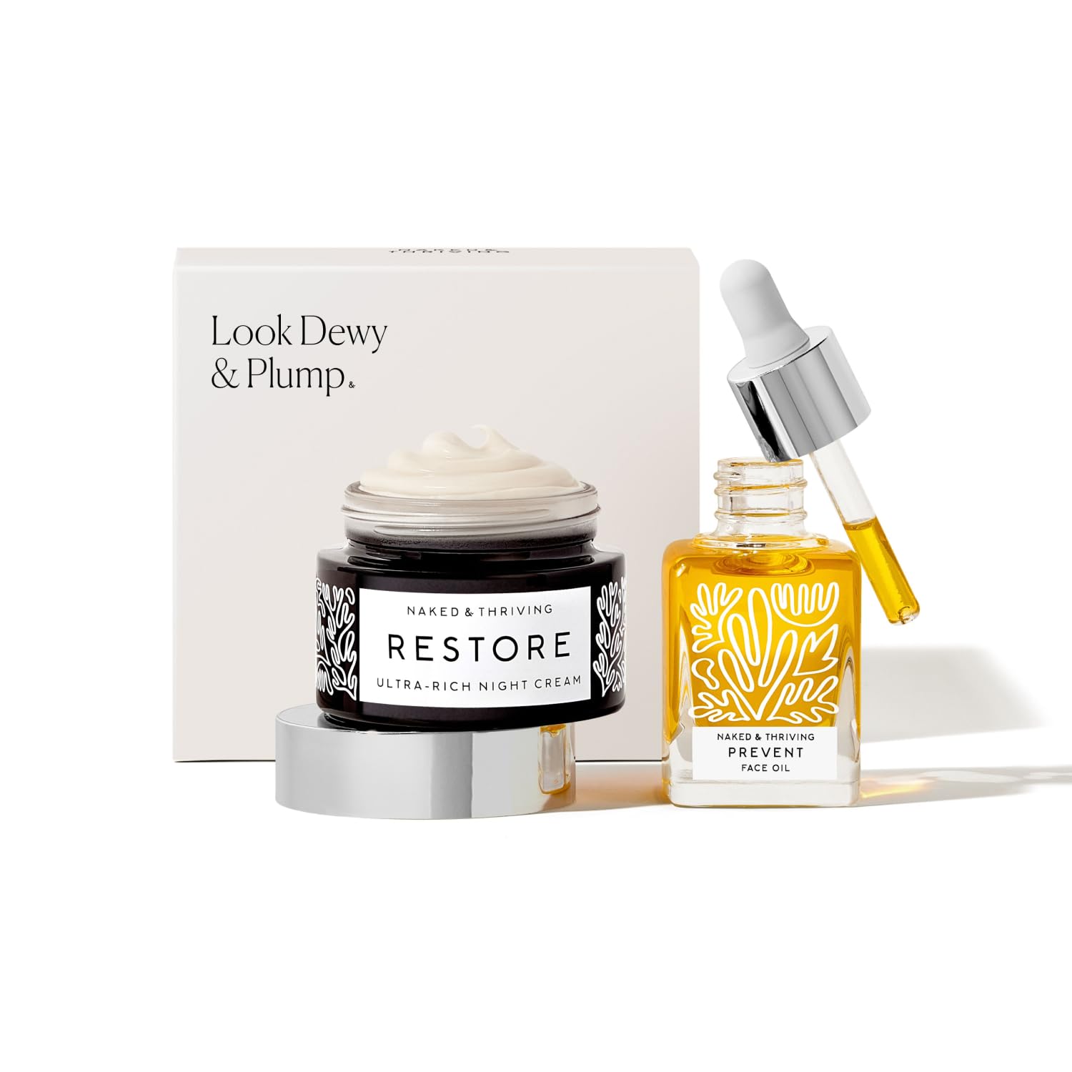 Naked & Thriving Advanced Anti-Aging Duo – Restore Ultra-Rich Night Cream + Prevent Anti-Aging Face Oil