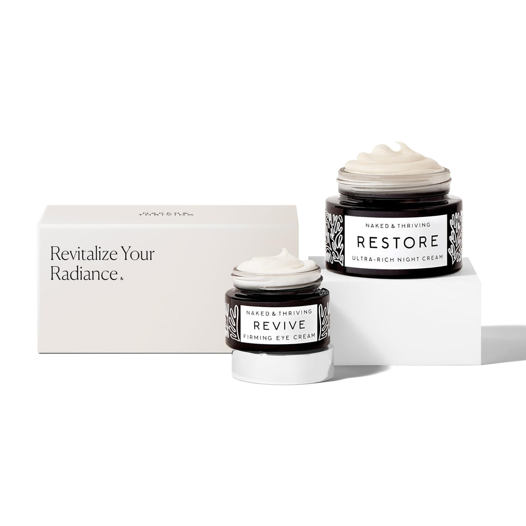 Naked & Thriving The Retinol-Alternative Duo – Restore Ultra-Rich Night Cream + Revive Firming Eye Cream