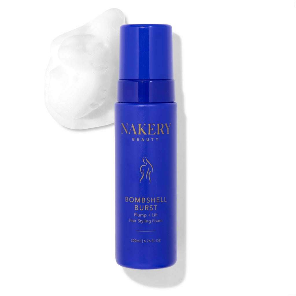 Nakery Bombshell Burst Hair Foam – Volumizing Mousse for All Hair Types with Biotin & Keratin