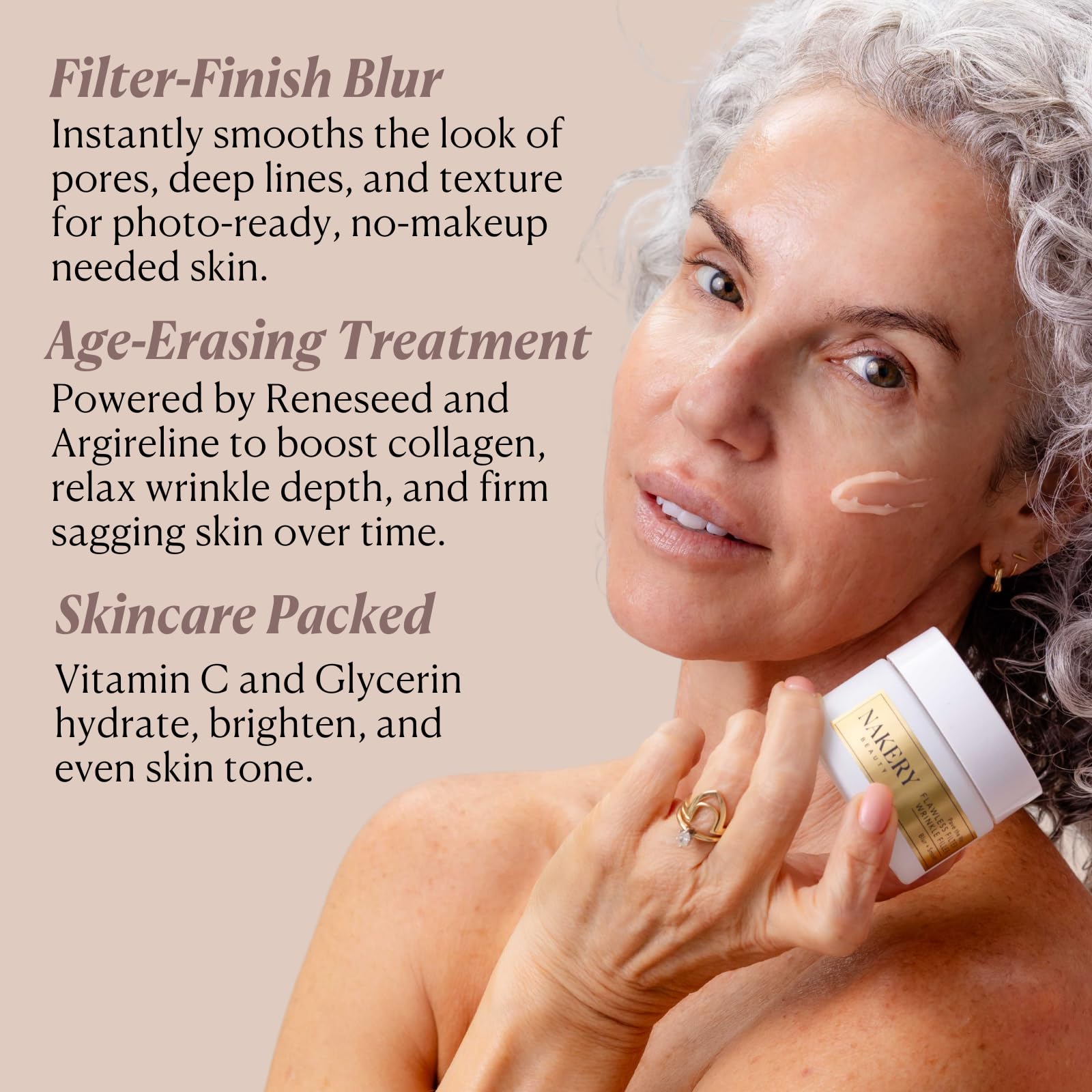 Nakery Pave The Way Flawless Filter Wrinkle Filler – Instant Smoothing & Skin Tightening Primer