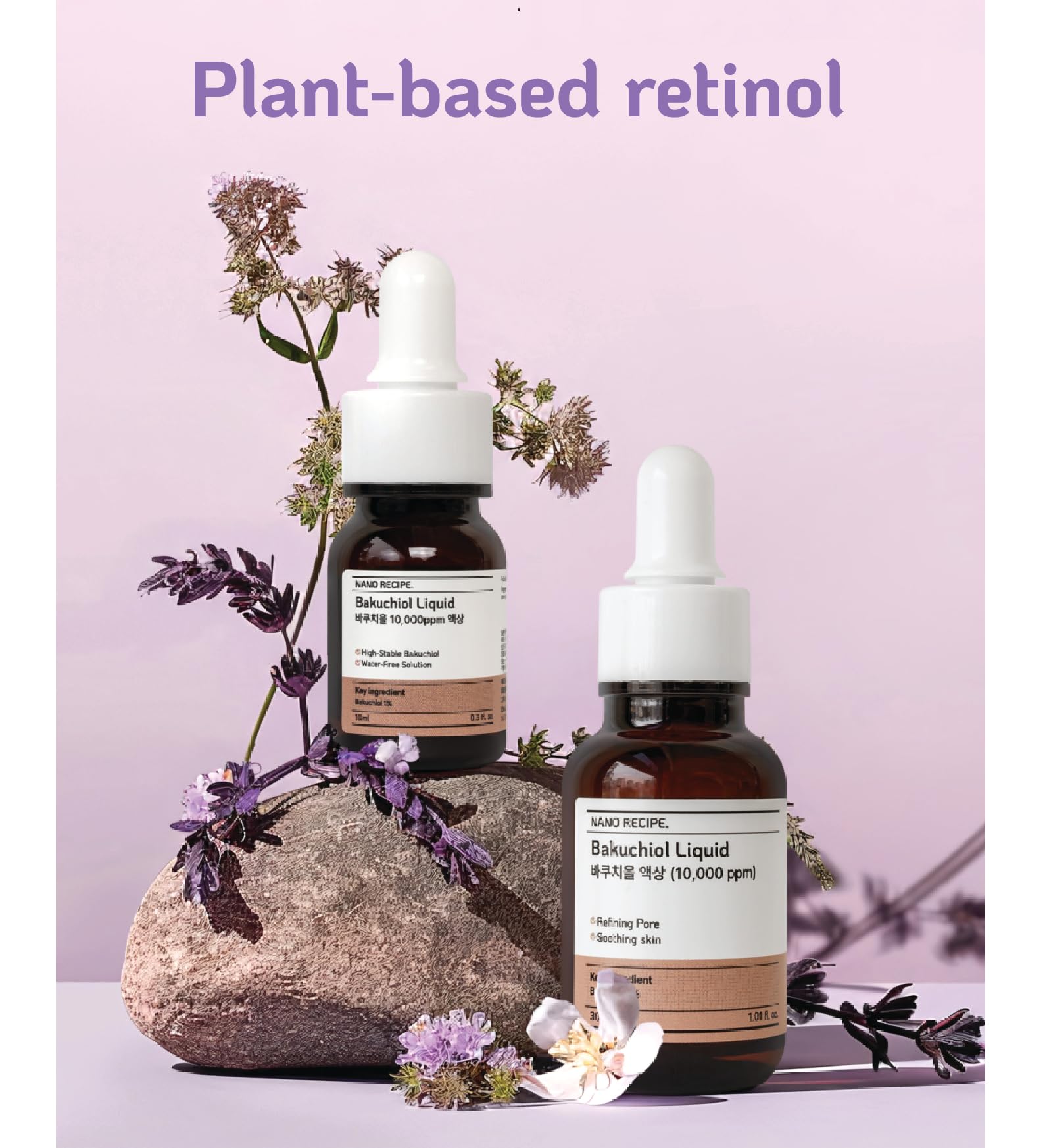 Nano Recipe Korean Bakuchiol Concentrate – 30ml, Vegan, Non-GMO, Retinol Alternative
