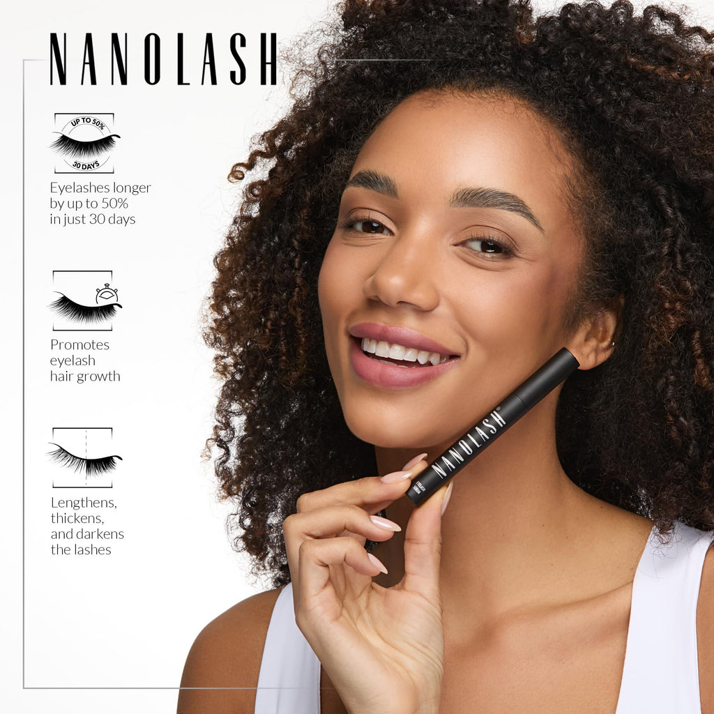 Nanolash Eyelash Serum 3ml | NANOIL – Eyelash Conditioner & Booster for Longer, Denser Lashes (About 30 Days)