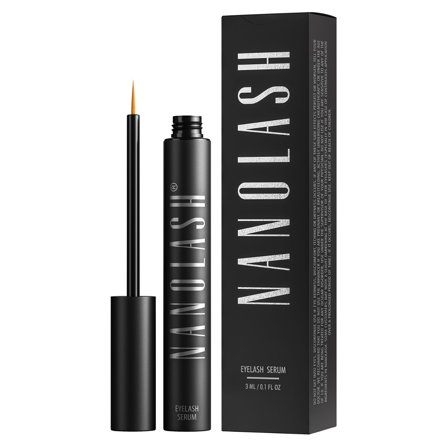 Nanolash Eyelash Serum 3ml | NANOIL – Eyelash Conditioner & Booster for Longer, Denser Lashes (About 30 Days)