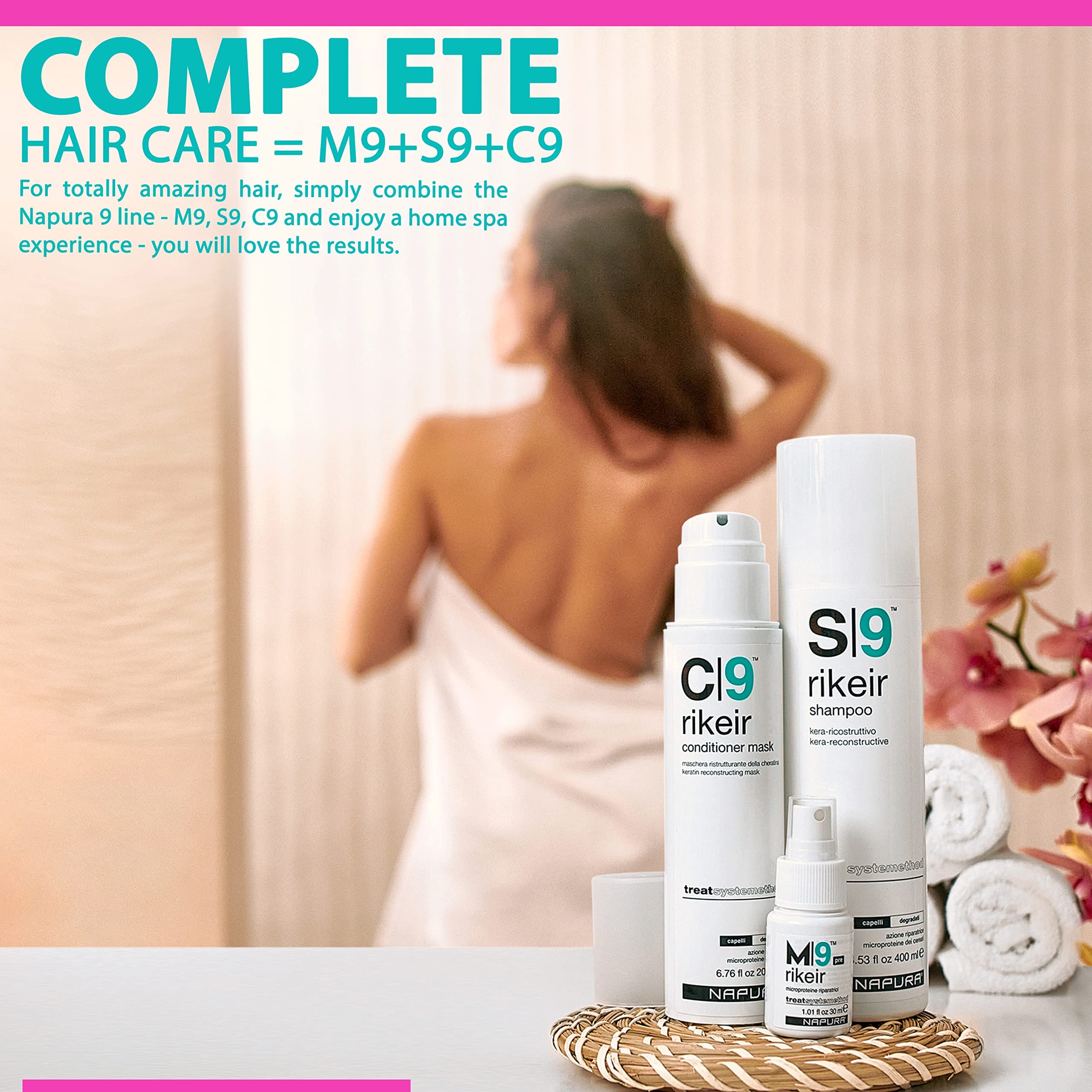 NAPURA C9 Deep Conditioning Hair Mask for Damaged Hair with Avocado & Jojoba Oil – Sulfate Free