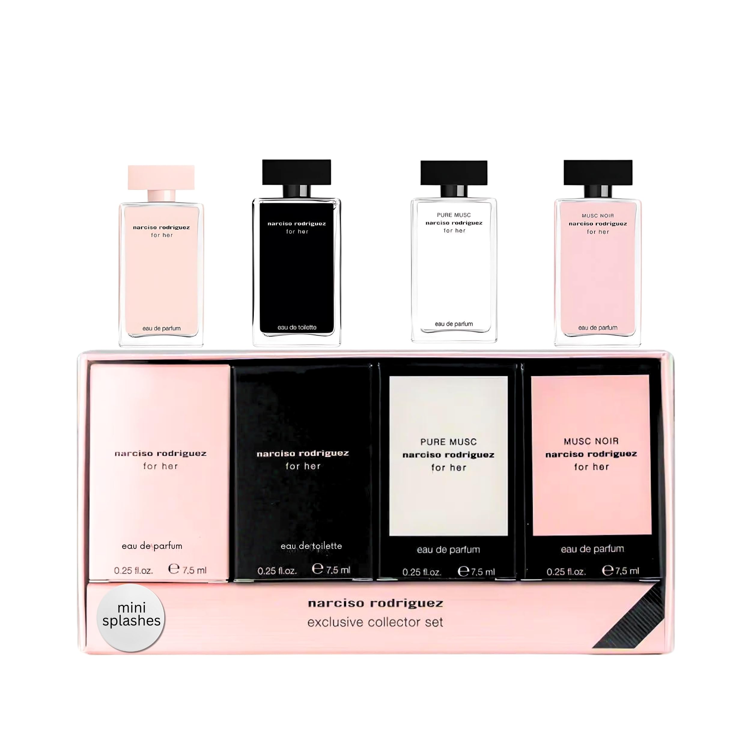 Narciso Rodriguez For Her Mini Perfume Gift Set — 4 Fragrances, 0.25 oz Each