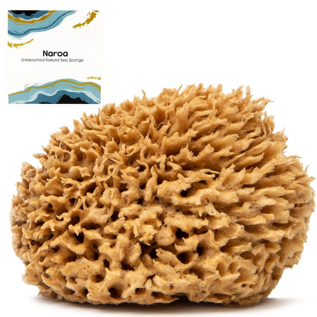 Naroa Soft Natural Sponge X Large – Unbleached Shower Body Scrubber for Bath & Spa