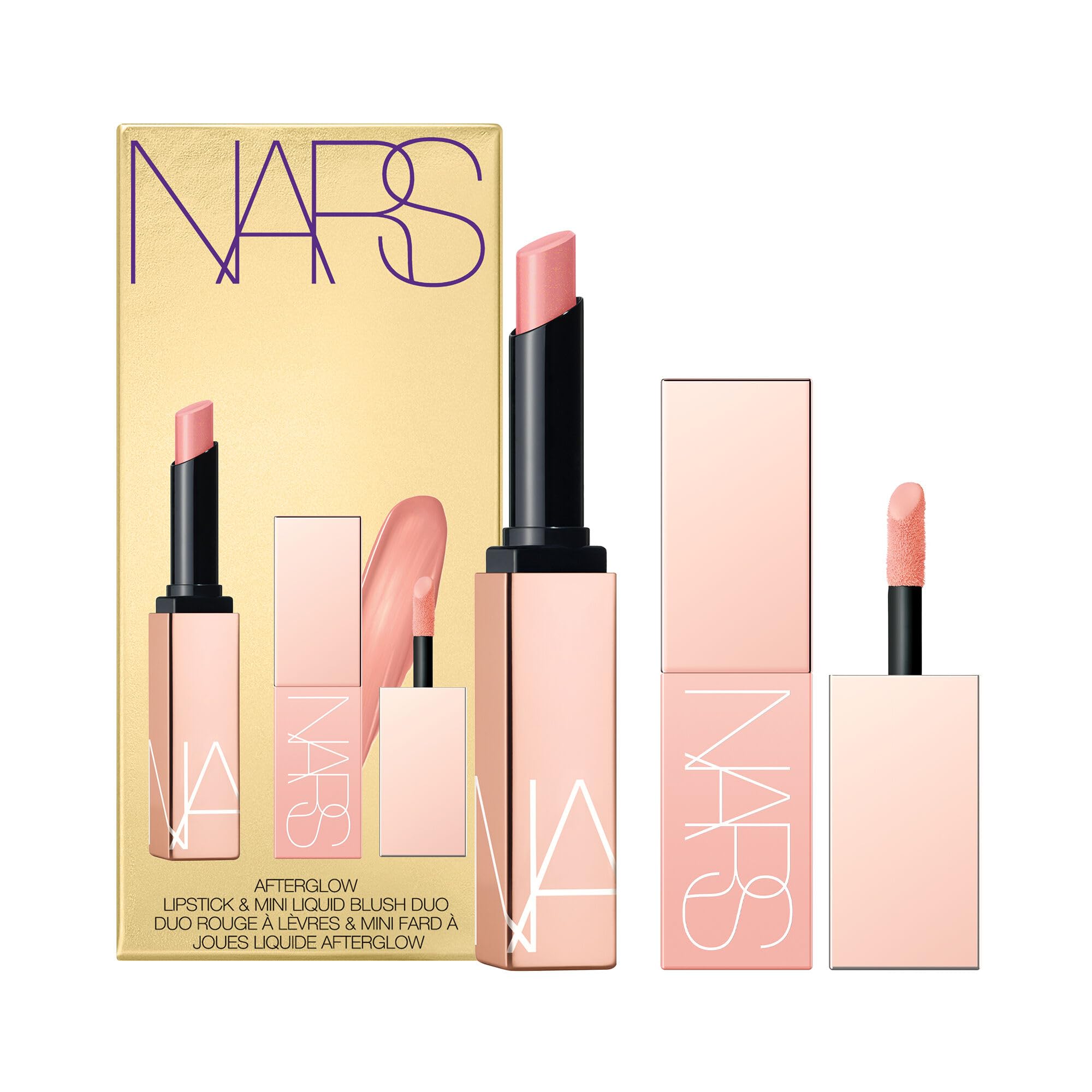 NARS Afterglow Lipstick & Mini Liquid Blush Duo – Orgasm / Sex Appeal, 2-Piece Set