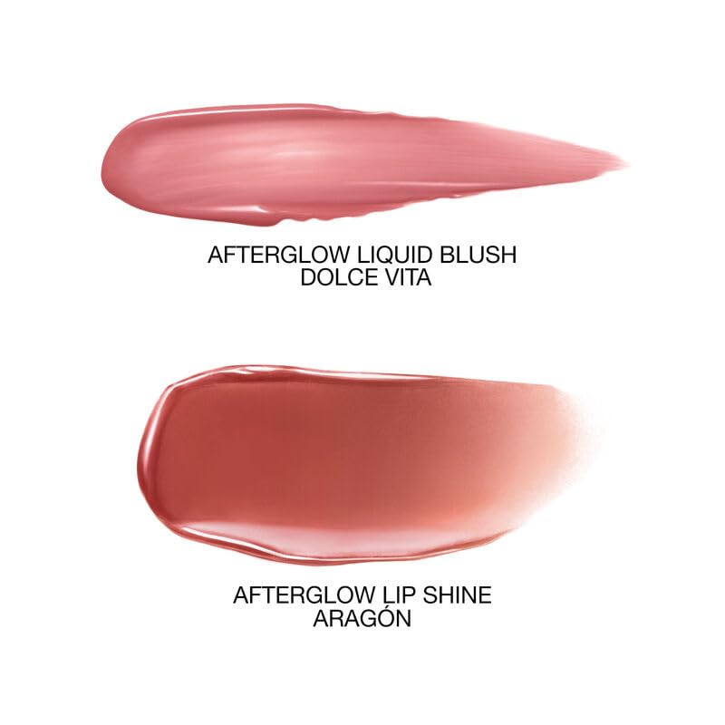 NARS Mini Afterglow Duo: Dolce Vita Liquid Blush + Aragon Lip Shine (2-Piece)