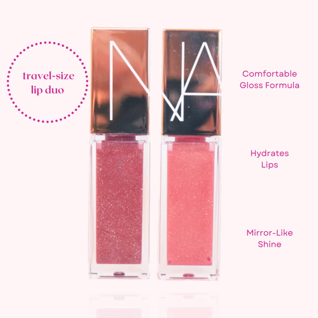 NARS Mini Afterglow Lip Shine Duo – Orgasm & Unbroken | Travel-Size Gloss Set
