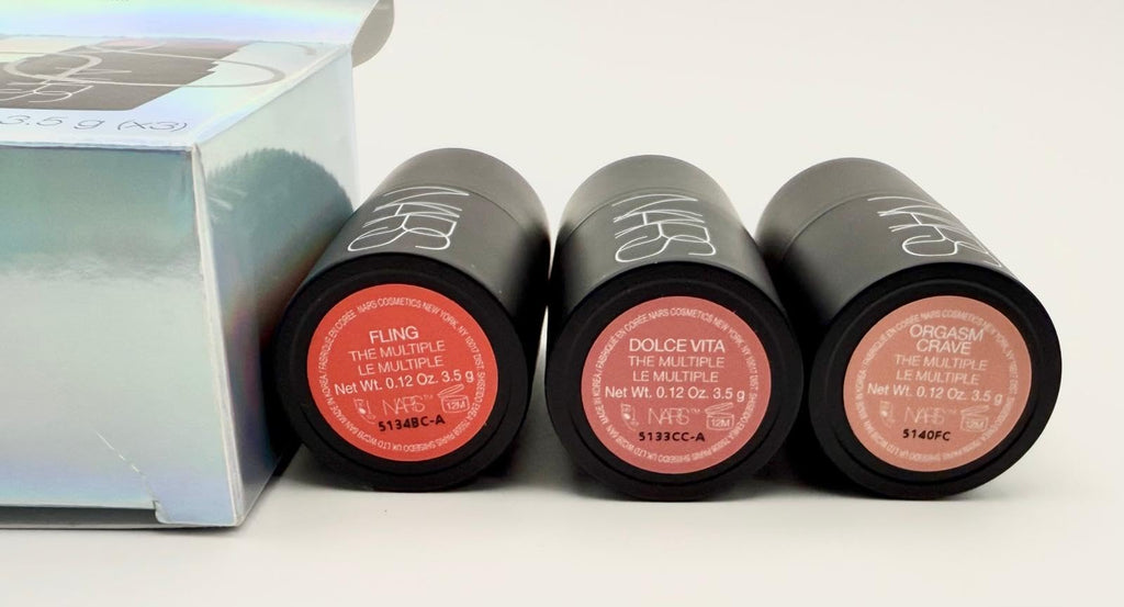 NARS Mini Multiple Set: Orgasm Crave, Dolce Vita & Fling – Multi-Use Sticks for Eyes, Lips & Cheeks (0.12 oz / 3.5 g Each)