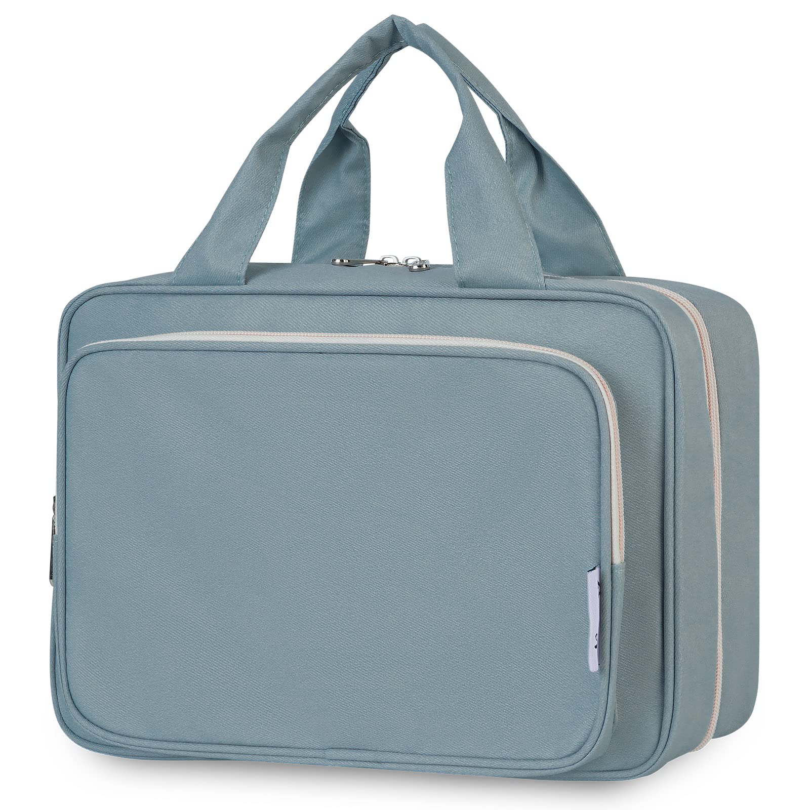 Narwey Travel Toiletry Bag for Women - Large Hanging Organizer, Greyish Blue