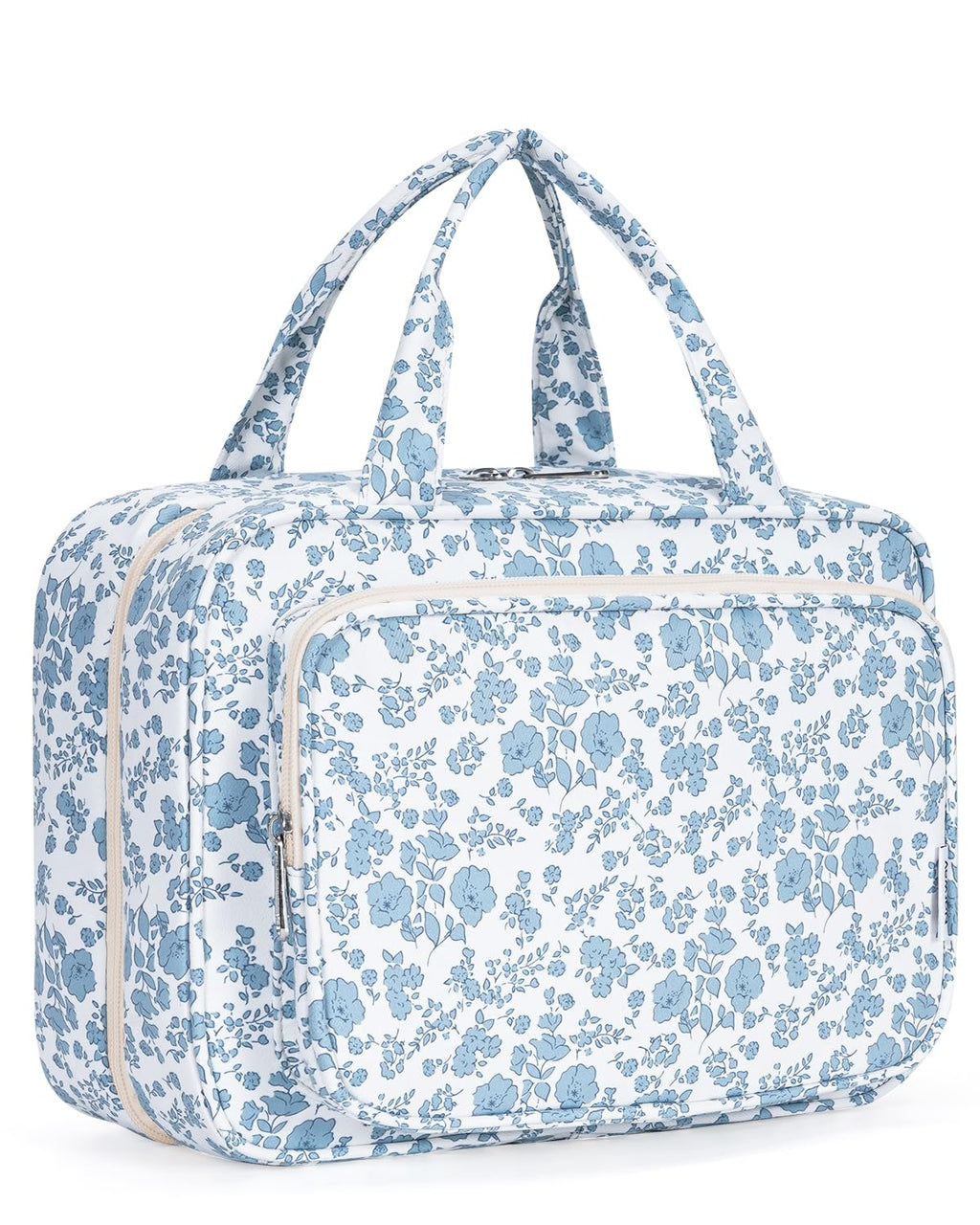 Narwey Travel Toiletry Bag Large Hanging Organizer – Little Blue Flower