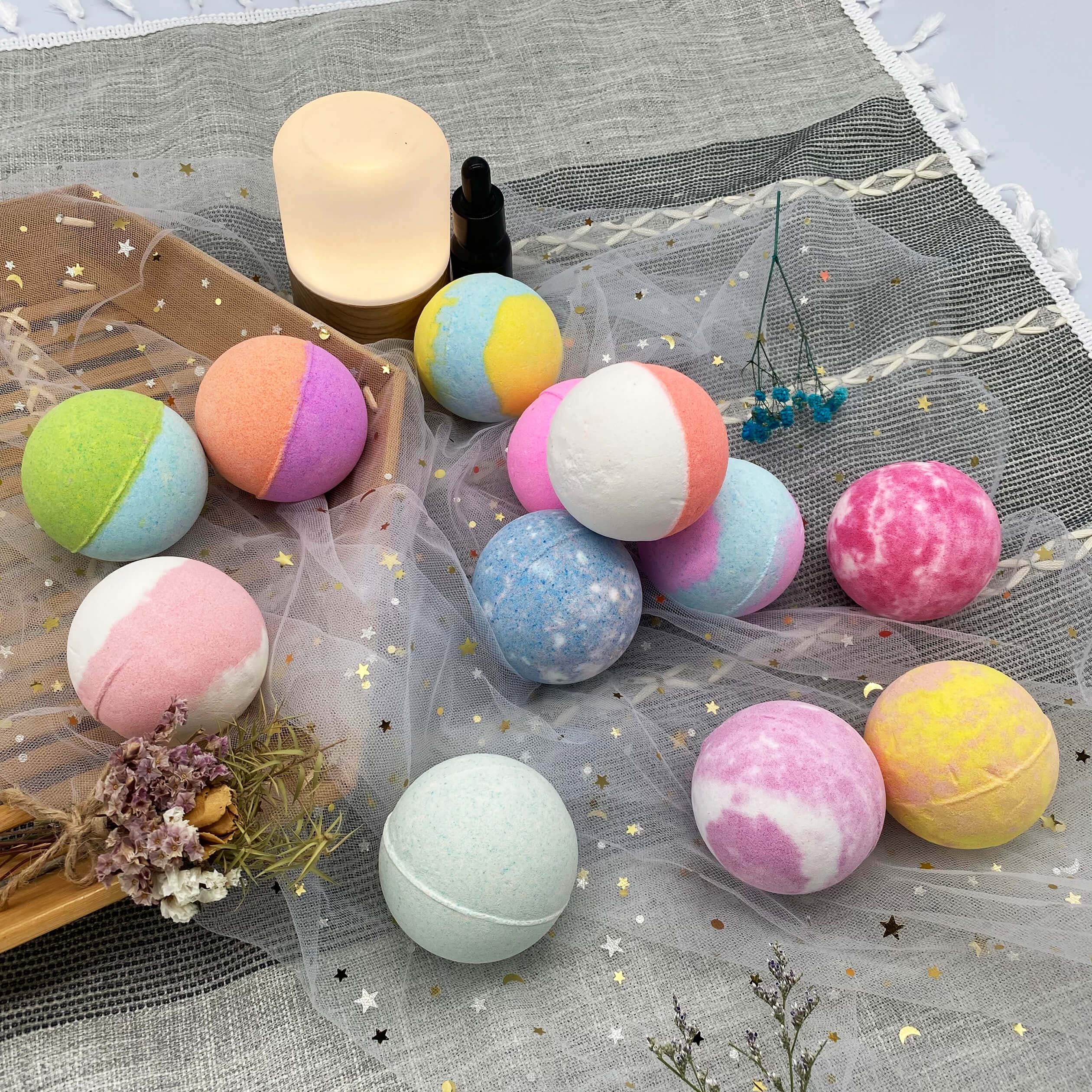 NASKY 3.5 oz XL Kids Bath Bombs with Toys Inside – 12 Count