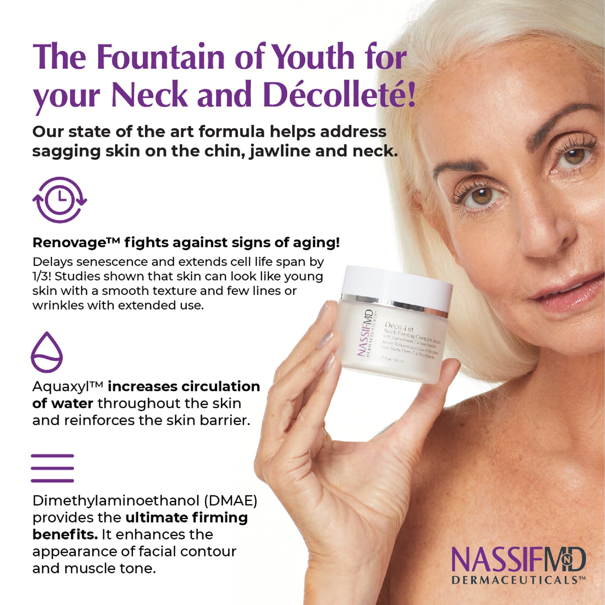 NassifMD Deco-Lift Neck Firming Complex Serum | Hydration & Smoothing
