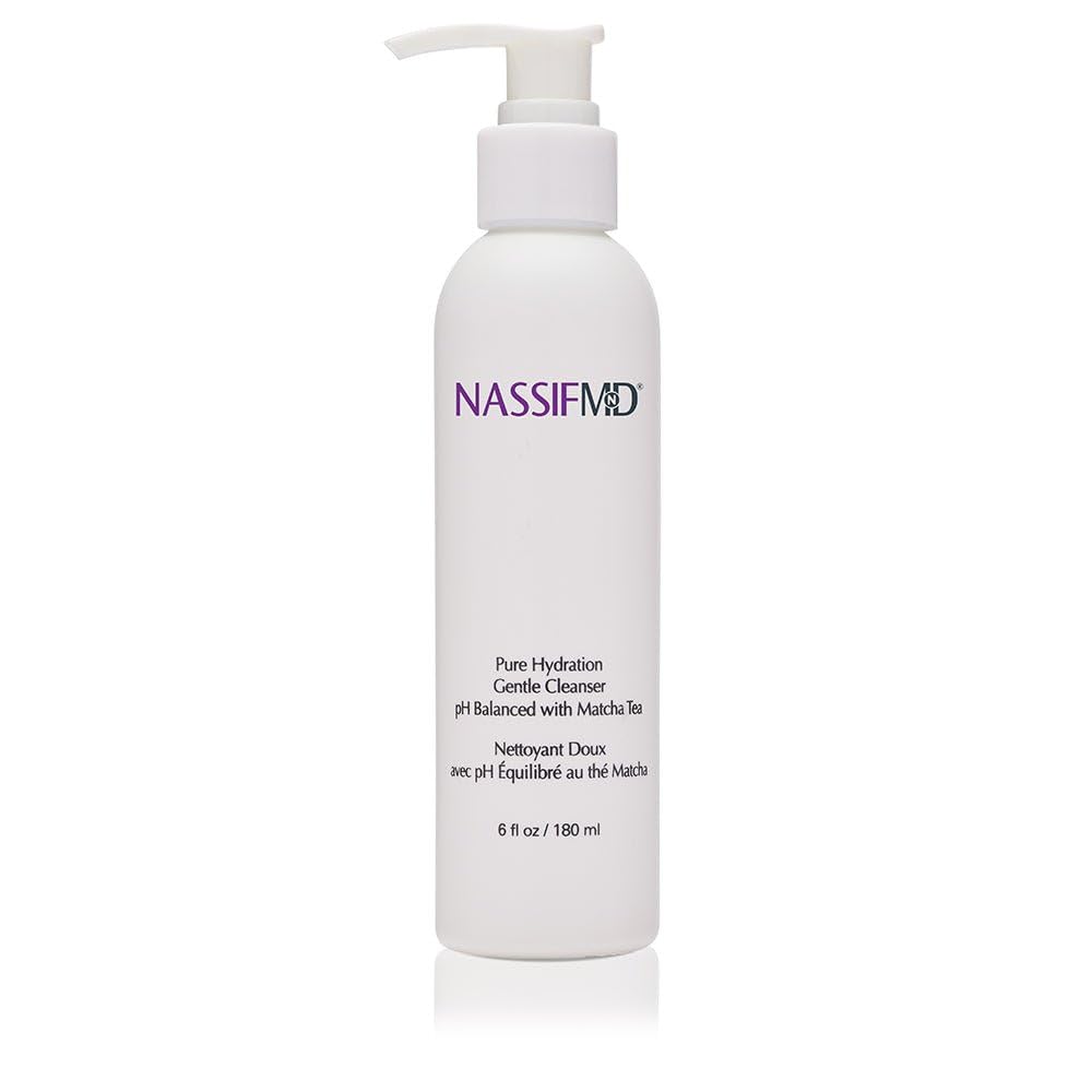 NassifMD Pure Hydration Facial Cleanser — Hydrating Cleanser with Vitamin C & Matcha Tea (6oz)