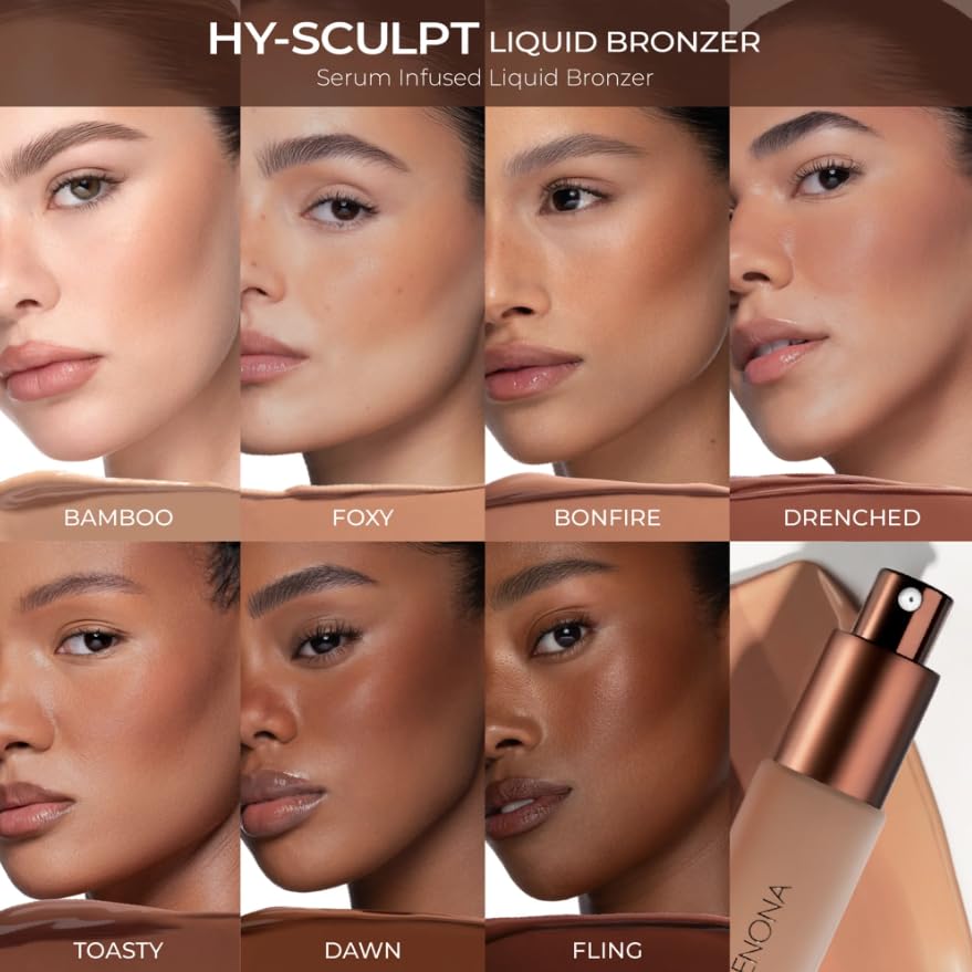 Natasha Denona HY-SCULPT LIQUID BRONZER Foxy – Serum-Infused, Water-Resistant Bronzer