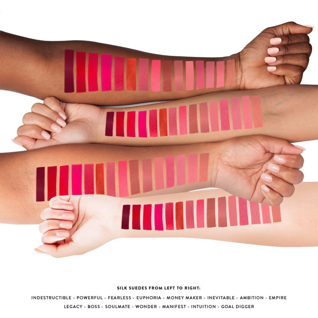 NATASHA MOOR Silk Suede Lipstick – Long-Lasting Hydrating Semi-Matte, Cruelty-Free, Built-In Mirror
