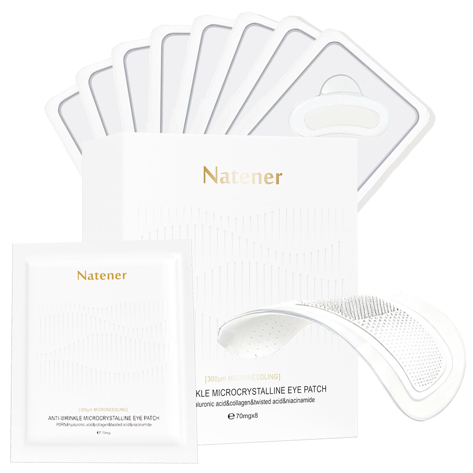 Natener 8 PDRN Micro Eye Patches | Puffy Eyes, Dark Circles & Wrinkles