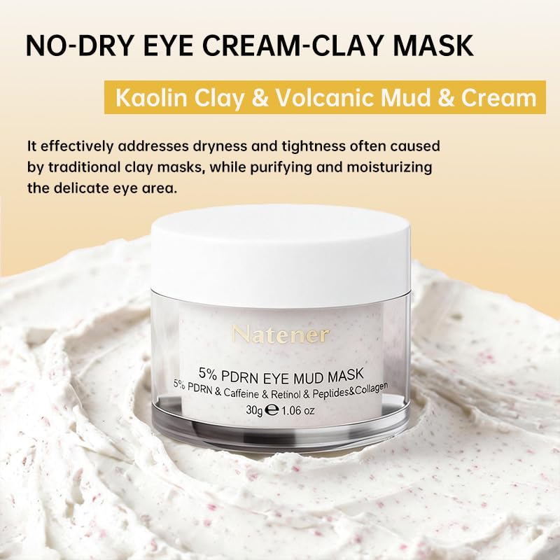 Natener 5% PDRN Eye Cream Patch – DIY Under Eye Patches for Puffy Eyes, Dark Circles & Wrinkles