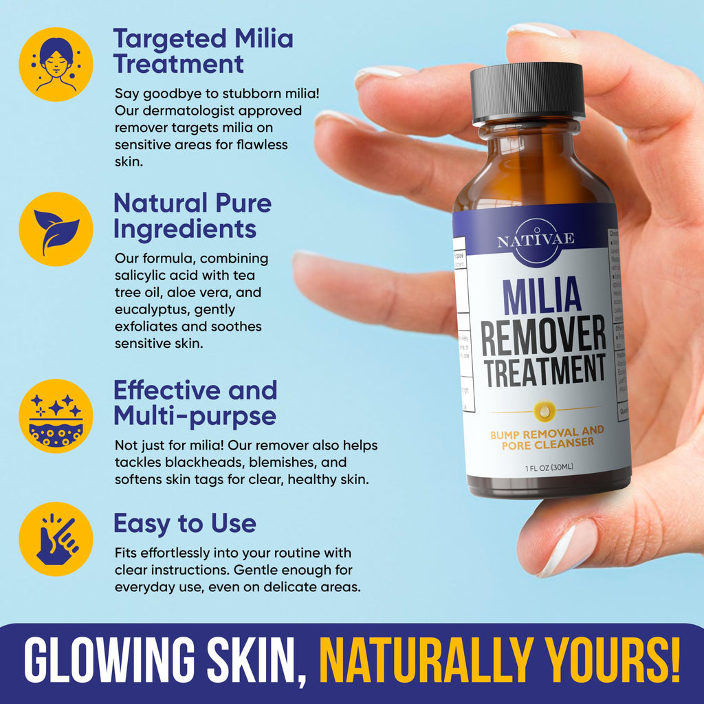 Nativae Milia Remover — Eye & Face Milia Spot Treatment with Salicylic Acid & Tea Tree