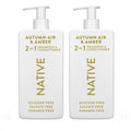 Native 2-in-1 Shampoo & Conditioner – Autumn Air & Amber | 16.5 oz 2-Pack