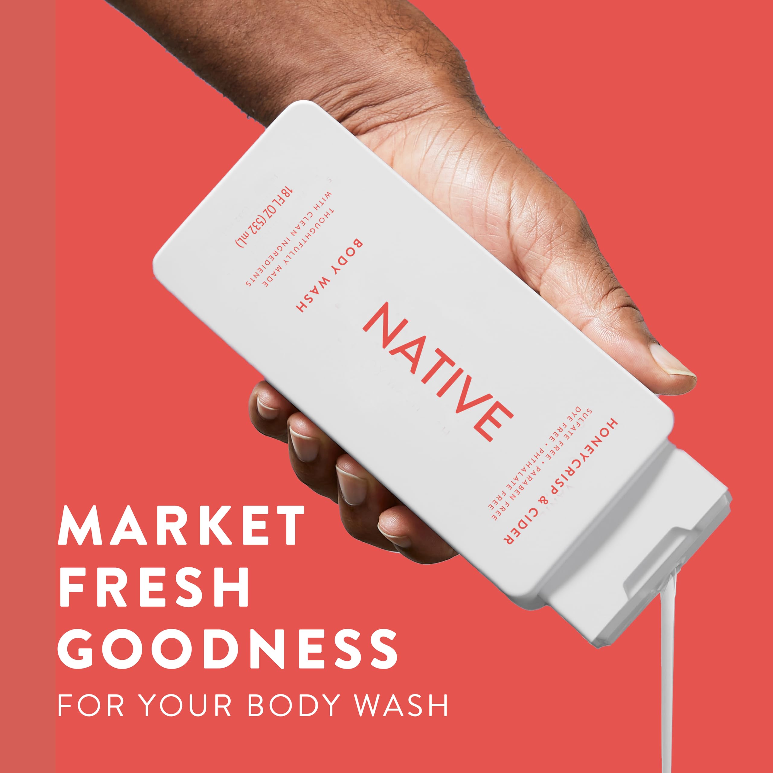 Native 3-Piece Honey Crisp & Cider Bundle – Shampoo, Conditioner & Body Wash, 51 oz, Sulfate-Free