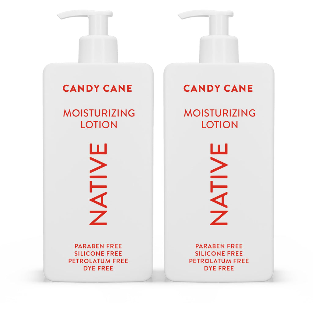 Native Candy Cane Body Lotion – 2-Pack, 16.5 oz | Silicone, Dye & Paraben Free