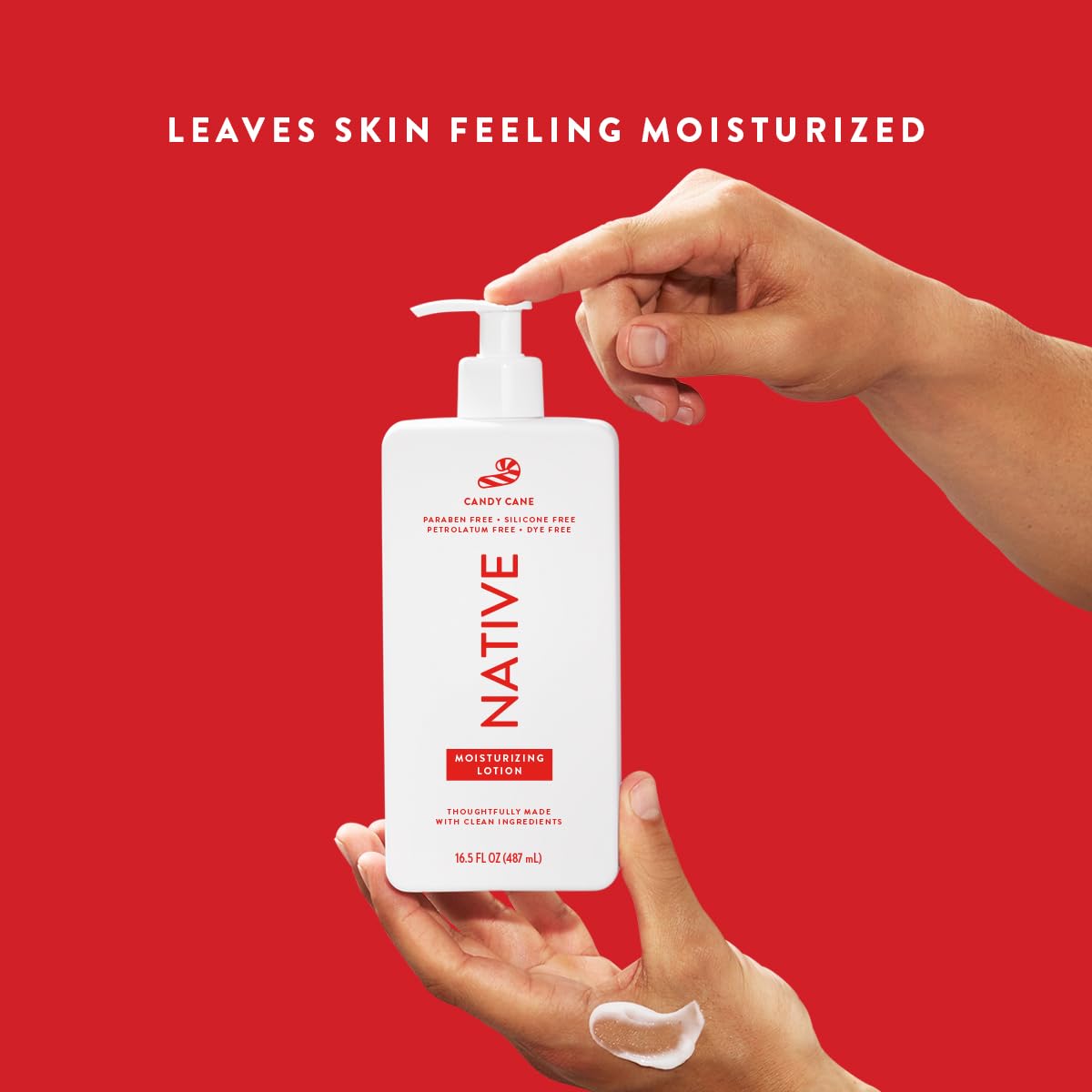 Native Candy Cane Body Lotion – 2-Pack, 16.5 oz | Silicone, Dye & Paraben Free