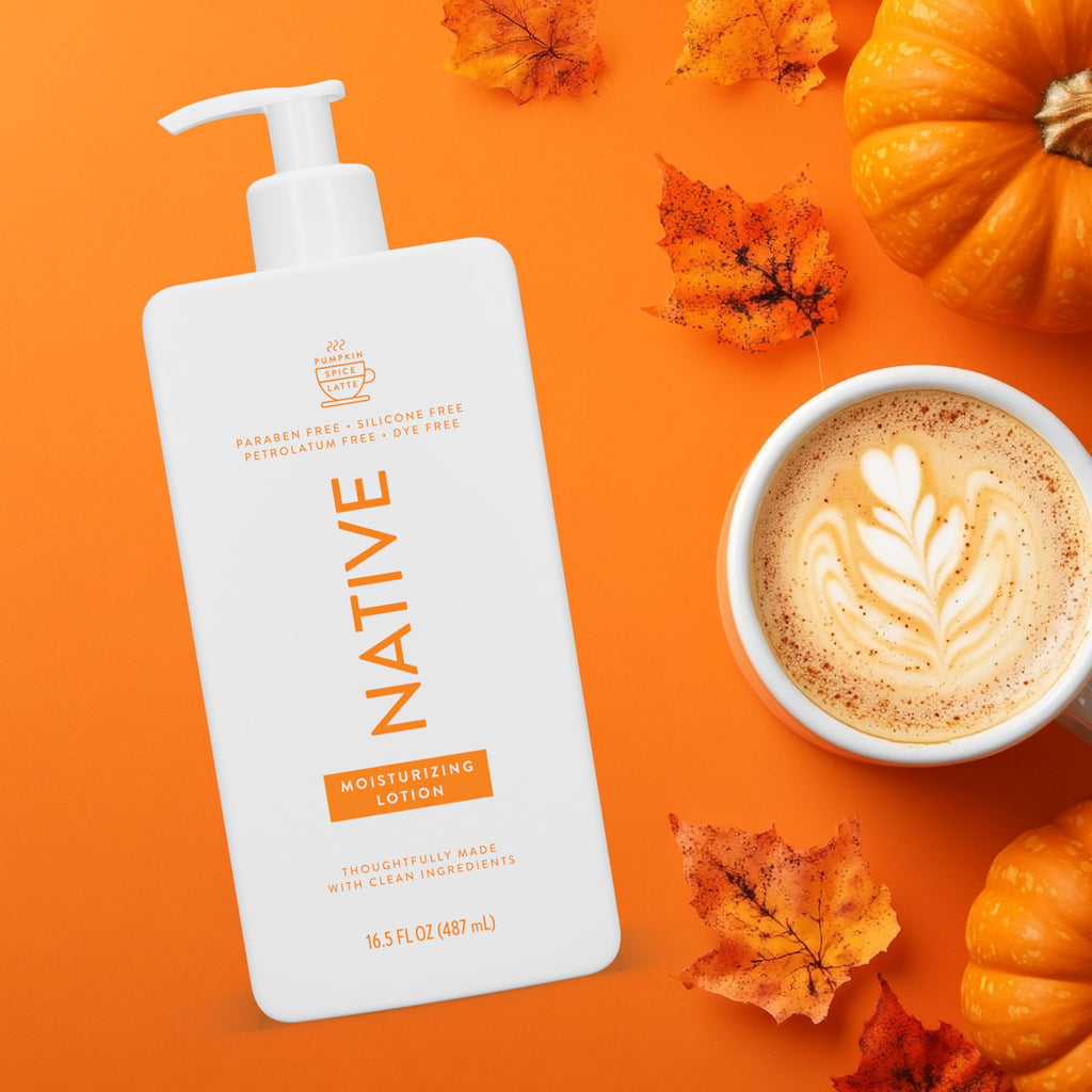 Native Pumpkin Spice Latte Body Lotion – 16.5 oz, 2-Pack | Silicone, Paraben & Dye Free Hydration
