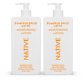 Native Pumpkin Spice Latte Body Lotion – 16.5 oz, 2-Pack | Silicone, Paraben & Dye Free Hydration