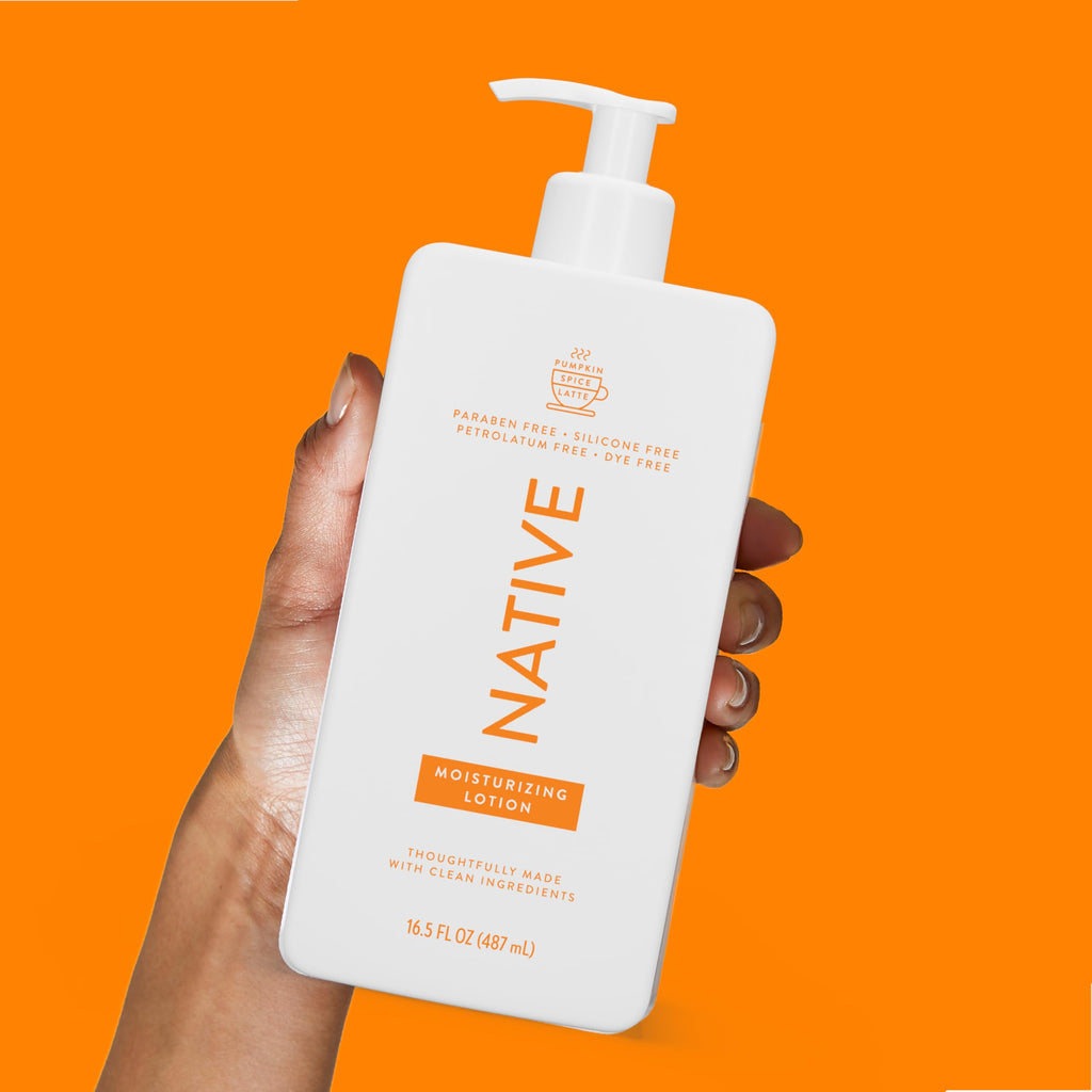 Native Pumpkin Spice Latte Body Lotion – 16.5 oz, 2-Pack | Silicone, Paraben & Dye Free Hydration