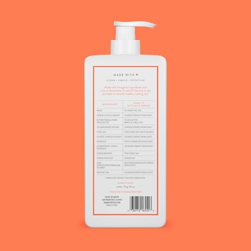 Native Moisturizing Body Wash with Peach & Orange Blossom — 18 oz | Sulfate, Dye & Paraben Free