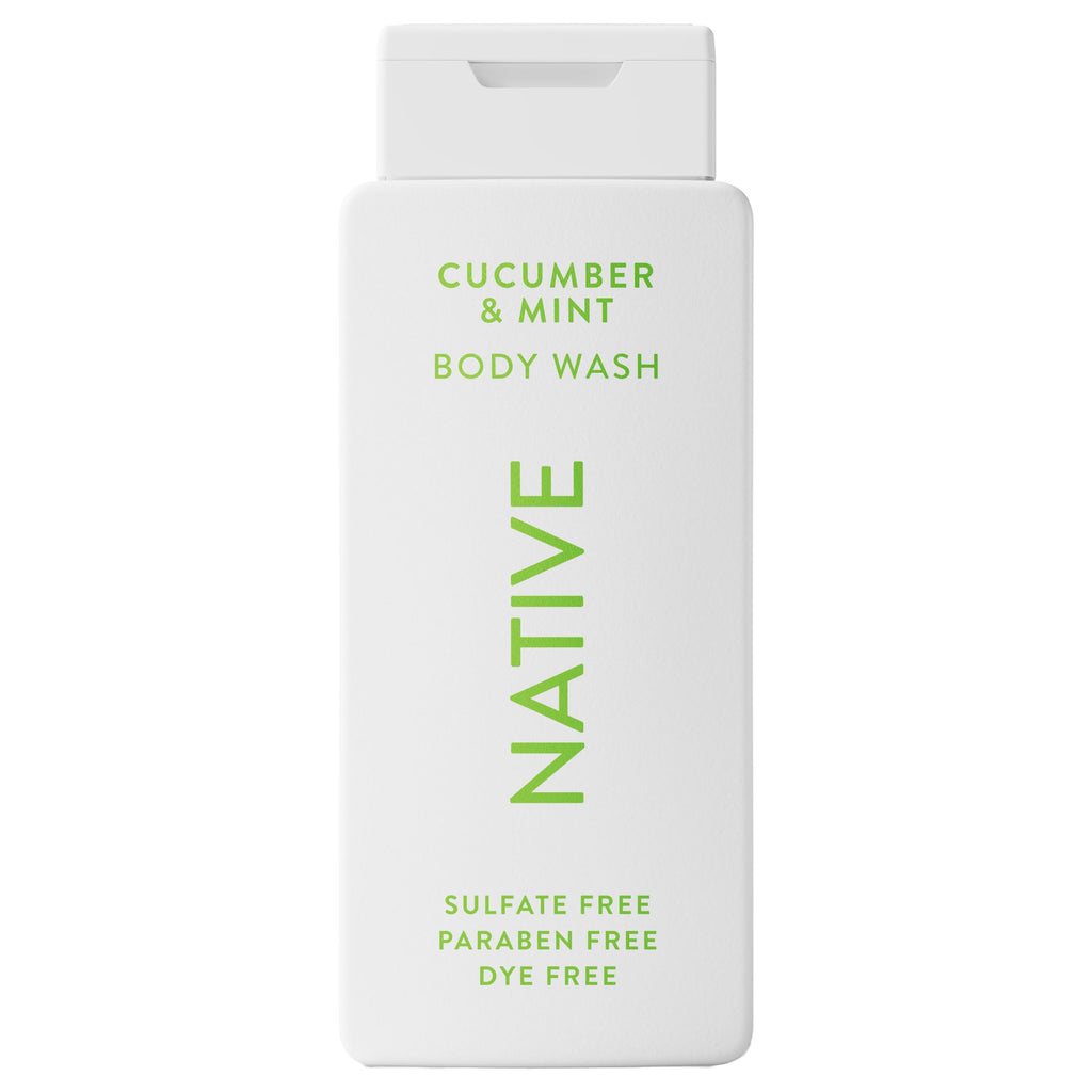 Native Body Wash: Naturally Derived, Sulfate-Free, Cucumber & Mint – 18 oz