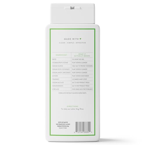 Native Body Wash: Naturally Derived, Sulfate-Free, Cucumber & Mint – 18 oz
