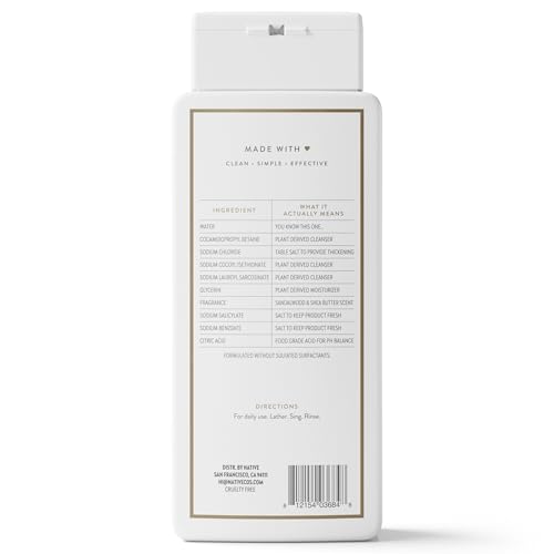 Native Body Wash – Sulfate-Free, Paraben-Free, Dye-Free | Sandalwood & Shea Butter 18 oz