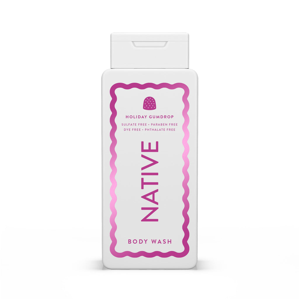 Native Body Wash Holiday Edition – Gumdrop Scent | 18 oz | Paraben, Sulfate & Dye Free