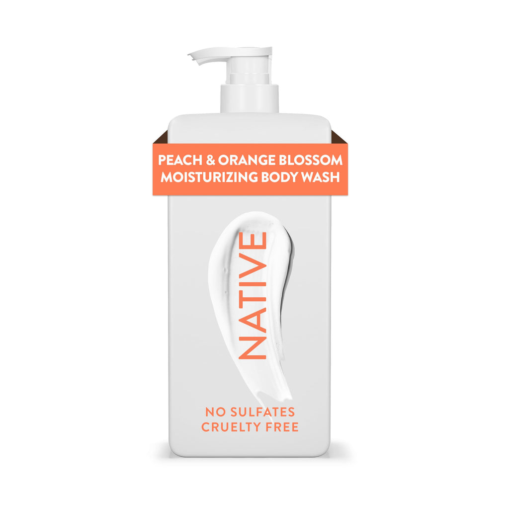 Native Moisturizing Body Wash with Peach & Orange Blossom — 18 oz | Sulfate, Dye & Paraben Free