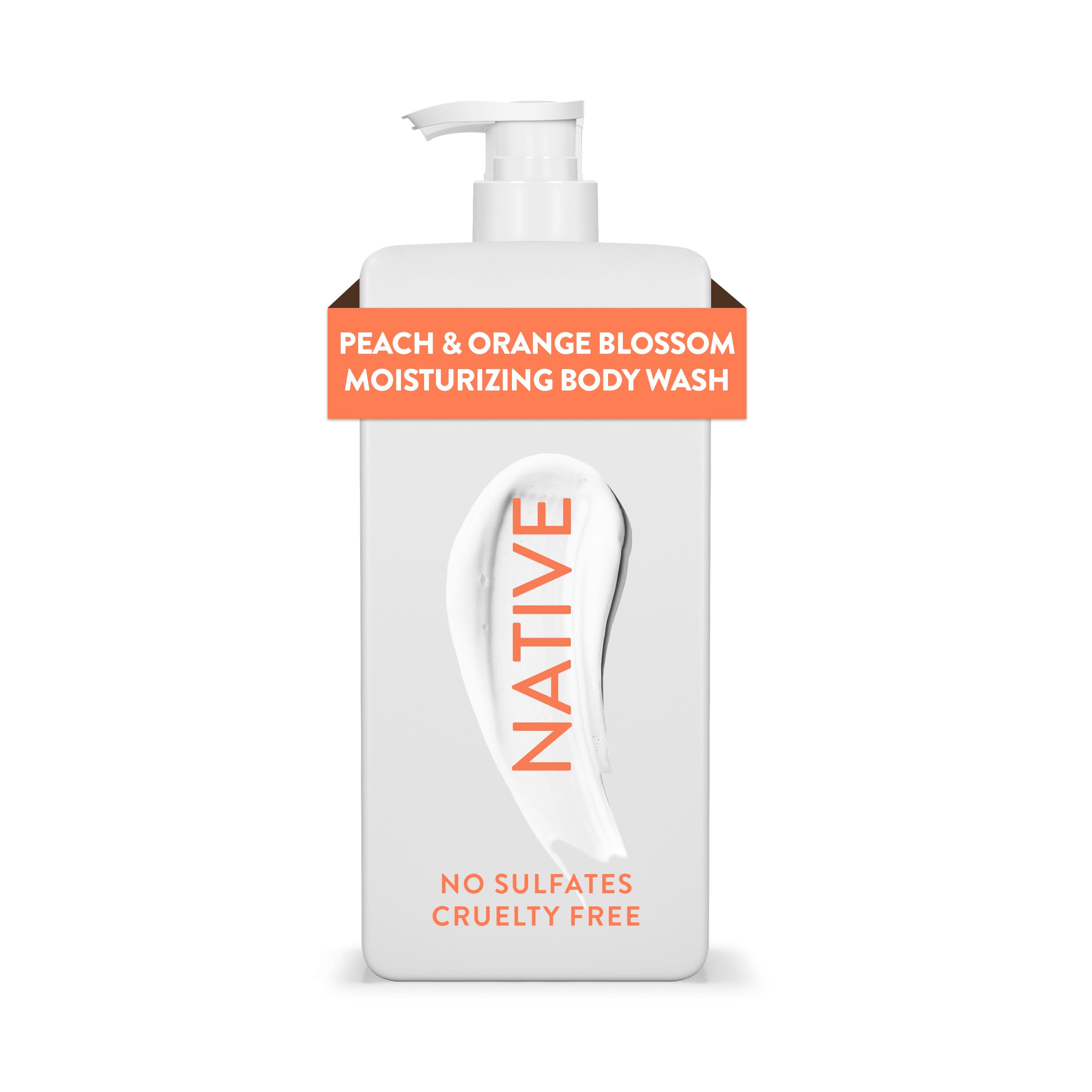 Native Moisturizing Body Wash with Peach & Orange Blossom — 18 oz | Sulfate, Dye & Paraben Free