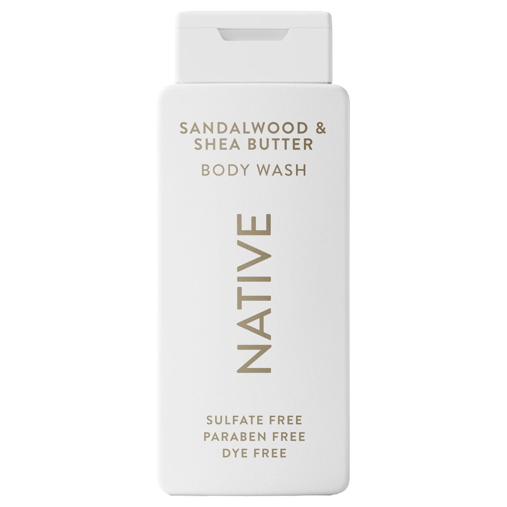 Native Body Wash – Sulfate-Free, Paraben-Free, Dye-Free | Sandalwood & Shea Butter 18 oz