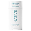 Native Cashmere & Rain Deodorant – Aluminum-Free 72-Hour Odor Protection (2.65 oz)