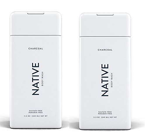 Native Charcoal Body Wash - 11.5 oz (340 ml) 2-Pack | Sulfate-Free & Paraben-Free