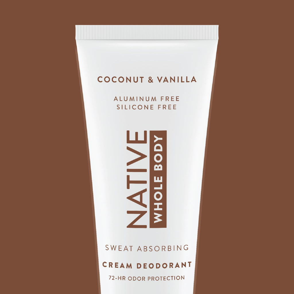 Native Whole Body Deodorant Cream – Aluminum-Free, 72-Hour Odor Protection | Coconut & Vanilla