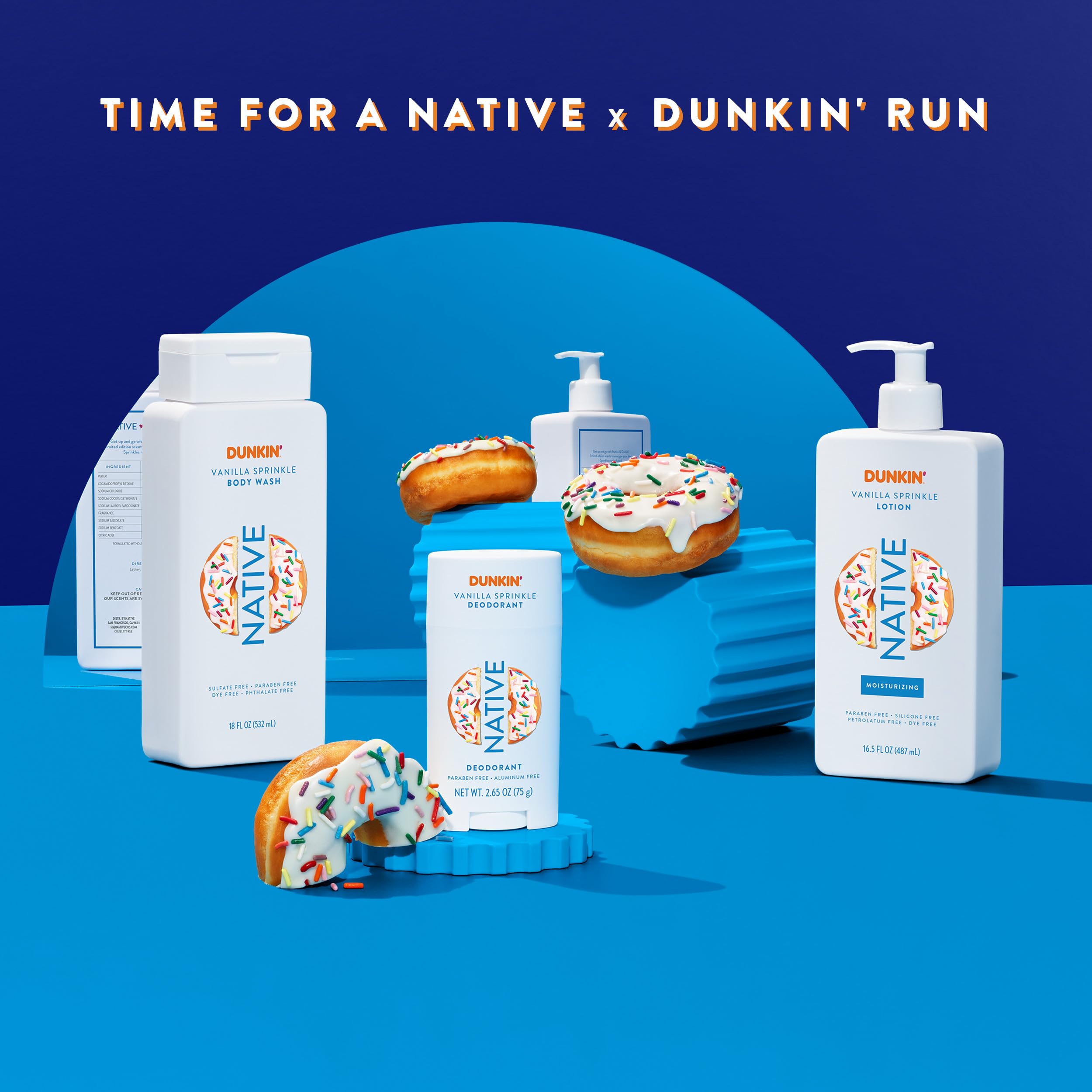 Native Body Wash Dunkin Vanilla Sprinkle | Sulfate, Paraben & Dye Free | 18 oz