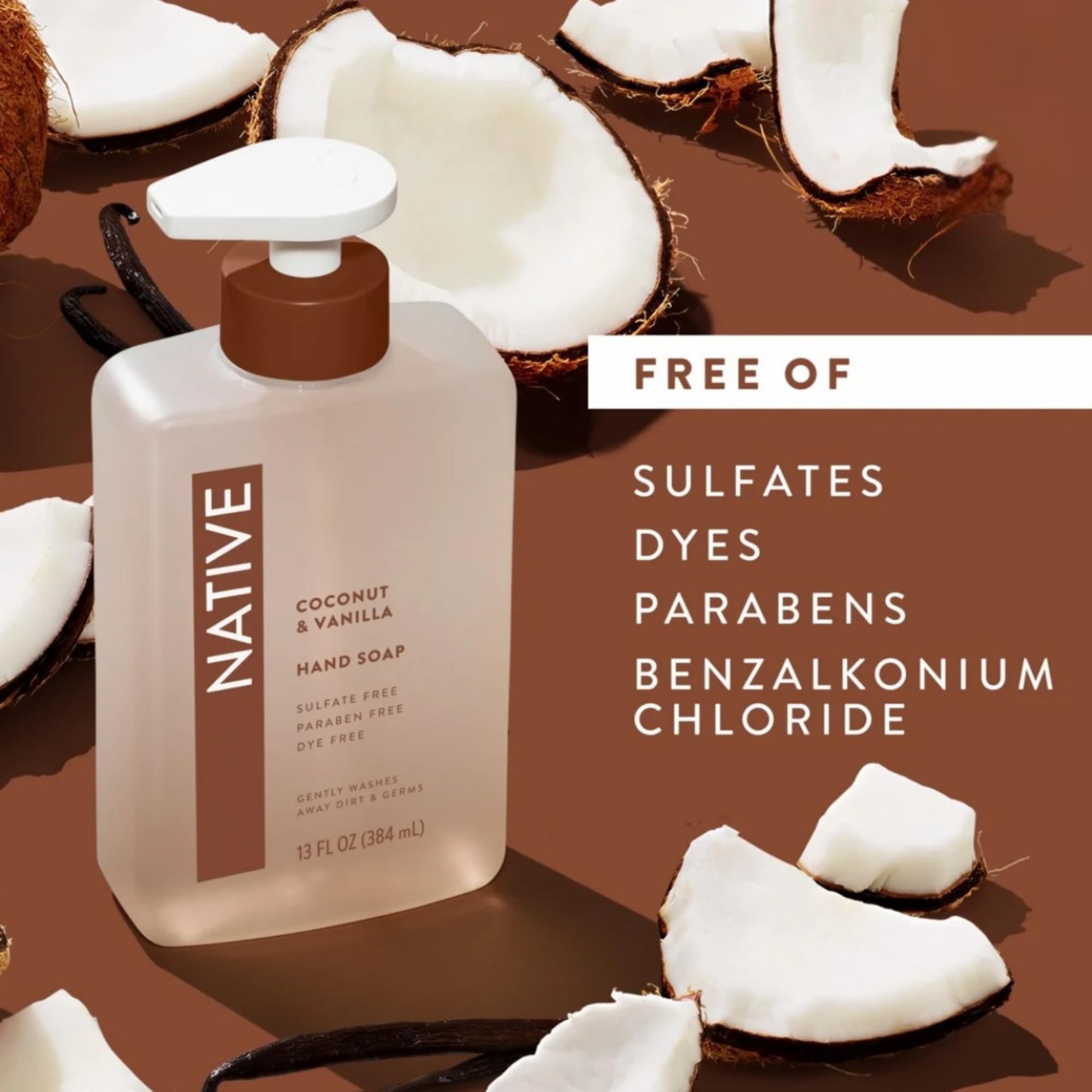 Native Hand Soap Set: Cherry & Vanilla Macaron + Coconut & Vanilla — 13 oz each, Sulfate-Free 2-Pack