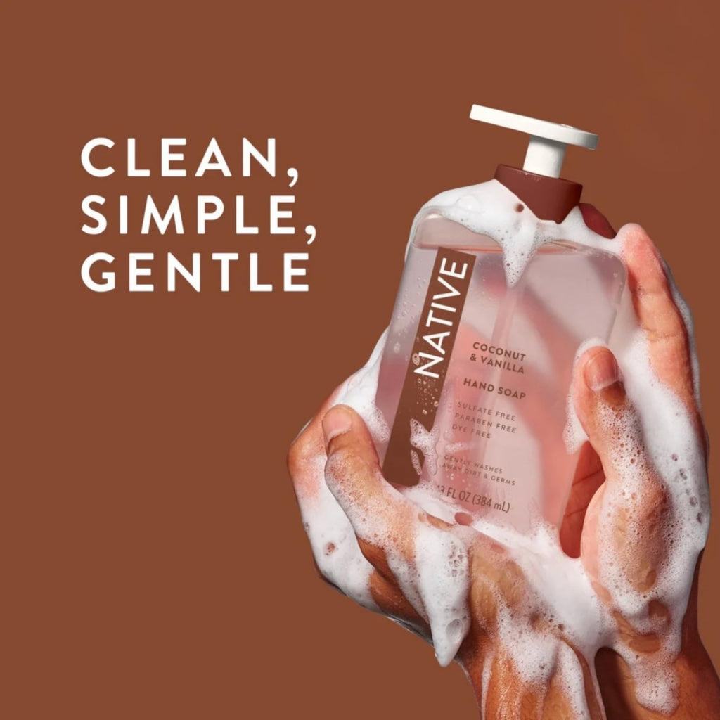 Native Hand Soap Set: Cherry & Vanilla Macaron + Coconut & Vanilla — 13 oz each, Sulfate-Free 2-Pack