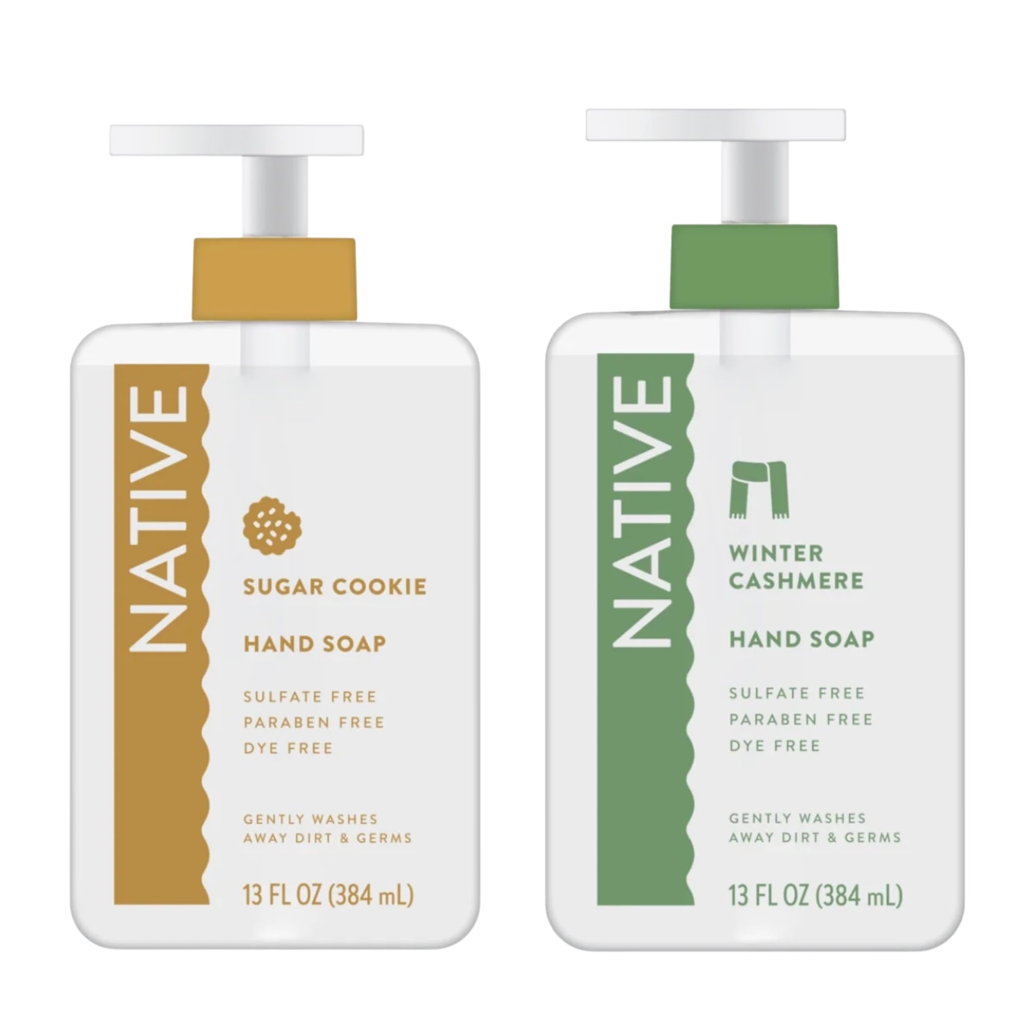 Native Holiday Hand Soap Set – Sugar Cookie & Winter Cashmere (2-Pack, 13 oz Each)
