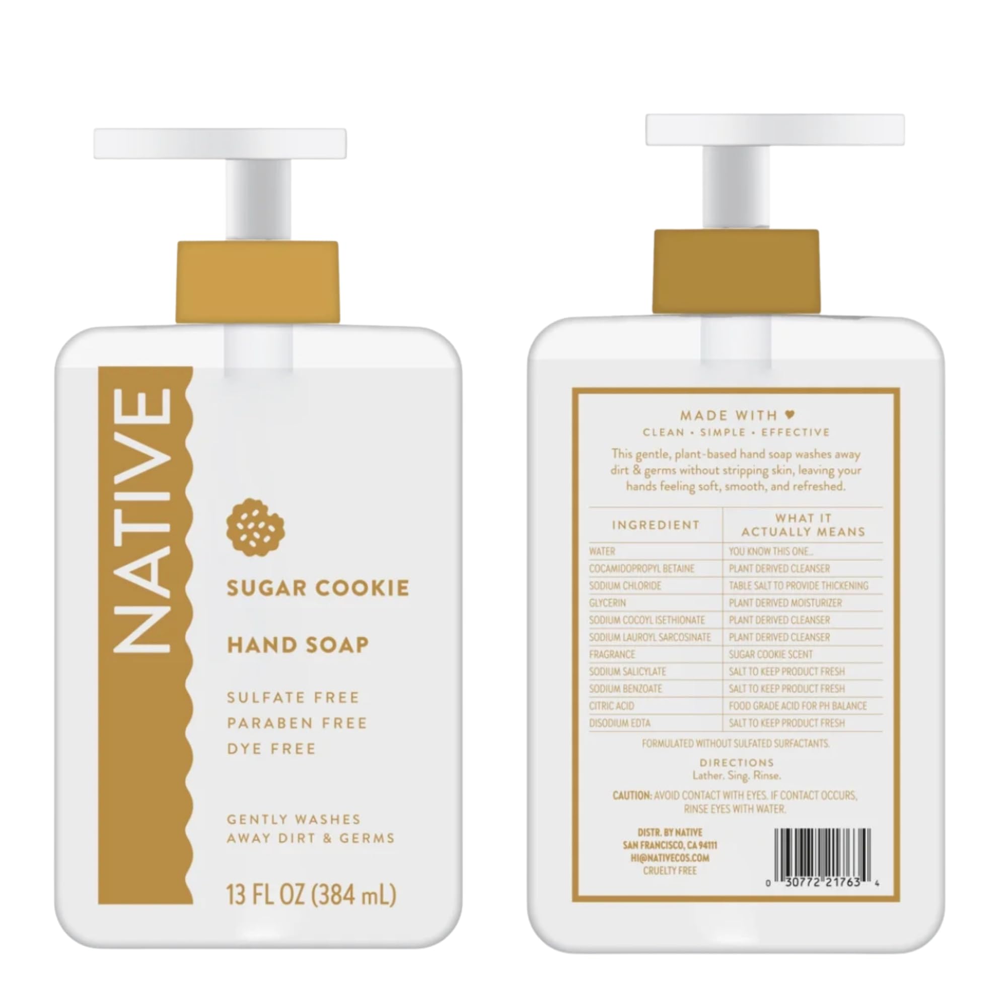 Native Holiday Hand Soap Set – Sugar Cookie & Winter Cashmere (2-Pack, 13 oz Each)