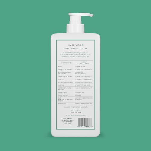 Native Lily Milk & White Sage Body Wash – 24-Hour Moisturizing, Sulfate & Dye Free, 18 oz