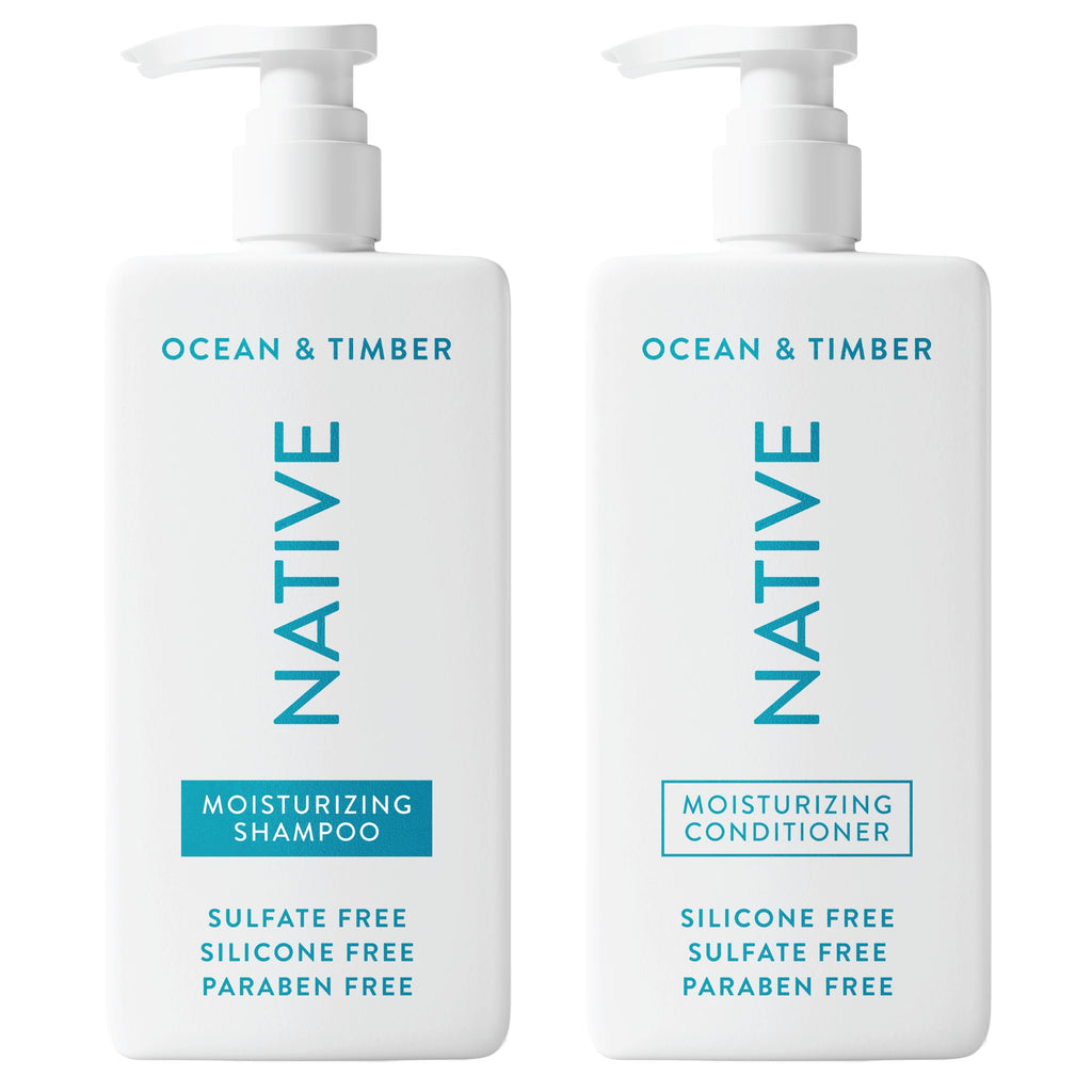 Native Ocean & Timber Shampoo + Conditioner Set | Naturally Derived, Sulfate & Dye Free | All Hair Types